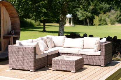 The outdoor seating area at Brickworks and Vines, Isle of Wight