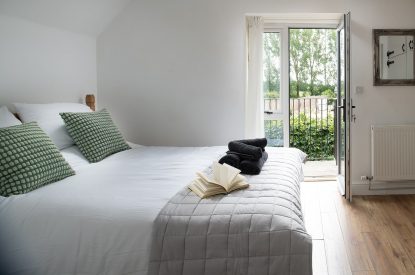 A bedroom at The Milking Parlour, Wiltshire 