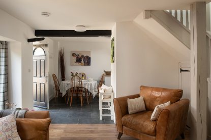 The living room at The Milking Parlour, Wiltshire 