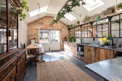 The dining kitchen at Southside Townhouse, Cheshire