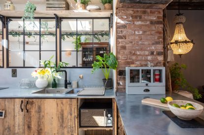 The dining kitchen at Southside Townhouse, Cheshire