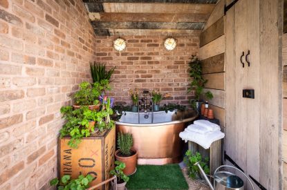 The outdoor copper bath at Southside Townhouse, Cheshire