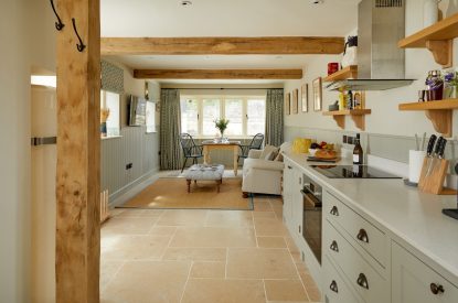 The kitchen at The Barn at Ampneyfield, Gloucestershire