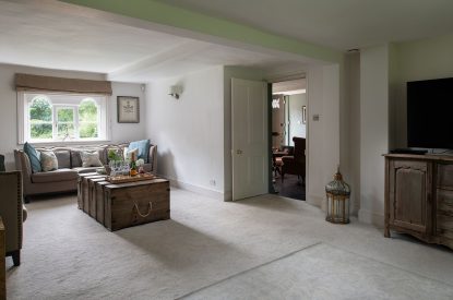 The lounge at Hedge Farmhouse, Buckinghamshire