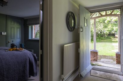 A double bedroom at Hedge Farmhouse, Buckinghamshire