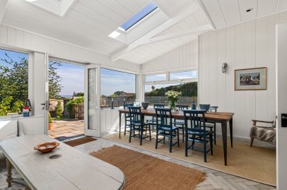 The dining area at Little Haven, Gower