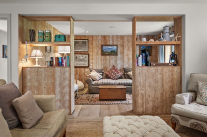 The sitting room at Little Haven, Gower