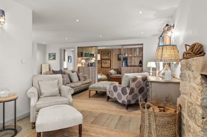 The living room at Little Haven, Gower