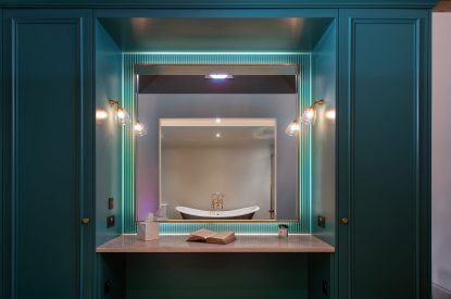 The bathroom at Blacksmith's Cottage, Cheshire