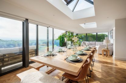 The dining room at Groeslon, Anglesey