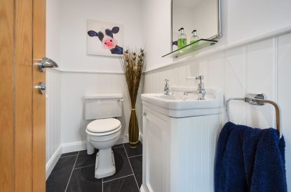 A bathroom at Groeslon, Anglesey