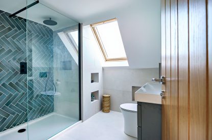 A bathroom at Groeslon, Anglesey