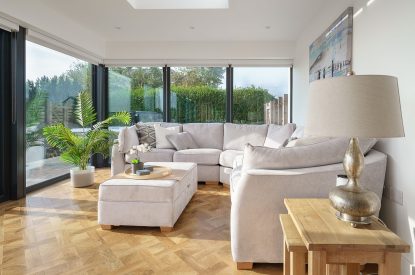 Dining/seating area at Groeslon, Anglesey