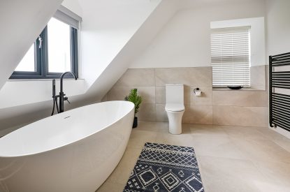 A bathroom at Groeslon, Anglesey