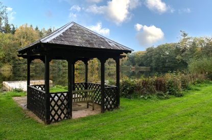 The exterior at Lake House, Powys