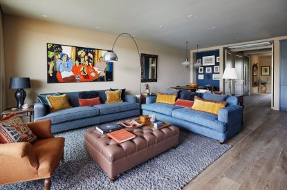 The open plan living space at Yew Grand Suite, Cotswolds