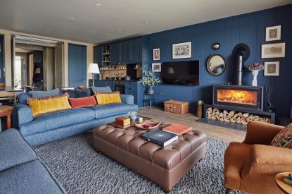 The open plan living room at Yew Grand Suite, Cotswolds