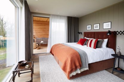 A super king size bedroom at Yew Grand Suite, Cotswolds