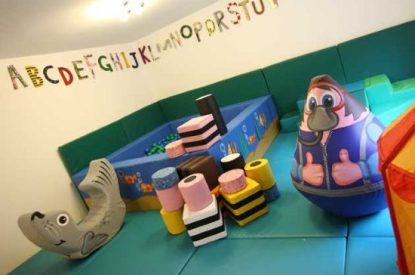 The play area at Valley View Barn, Devon