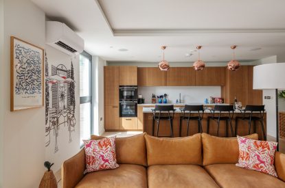 The living room at Ocean Eyes, Devon