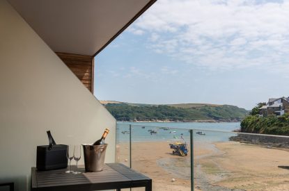 The balcony at Ocean Eyes, Devon