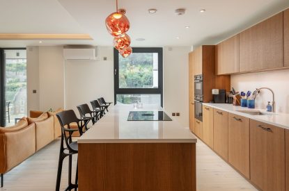 The kitchen at Ocean Eyes, Devon