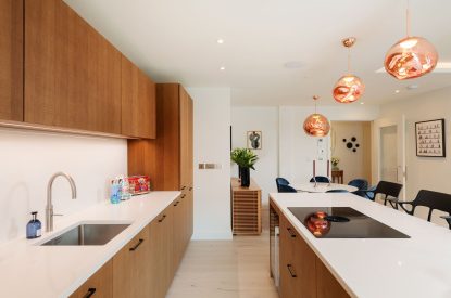 The kitchen at Ocean Eyes, Devon