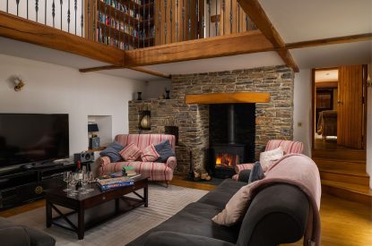The living space at Valley View Barn, Devon