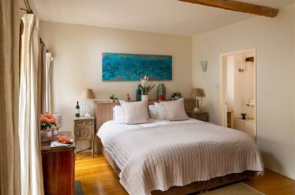 A double bedroom at Valley View Barn, Devon