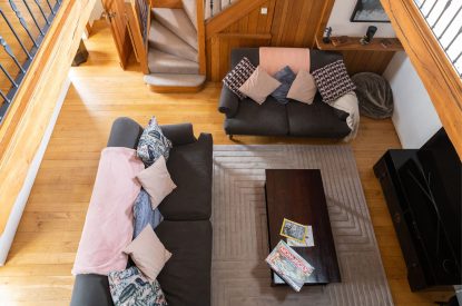 Living space at Valley View Barn, Devon