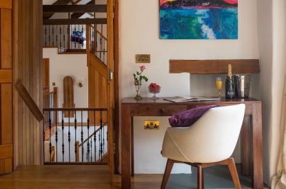 A bedroom Valley View Barn, Devon