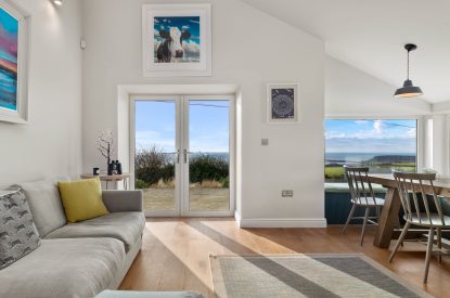 The living space at Channel View, Oxwich