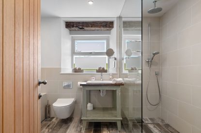 A bathroom at Channel View, Oxwich