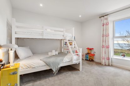 A bunk bedroom at Channel View, Oxwich