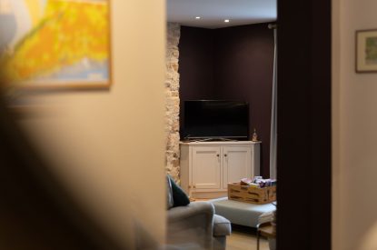 The living room at Channel View, Oxwich