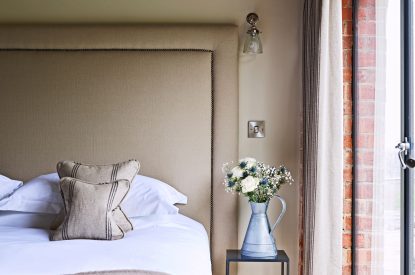 A double bedroom at The Partridge, Ledbury