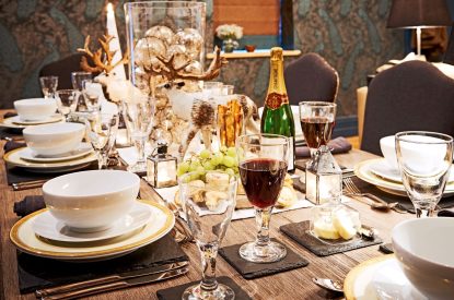 Dining table at The Peacock, Ledbury