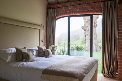 A double bedroom at The Peacock, Ledbury