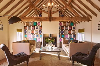 The living room at The Pheasant, Ledbury