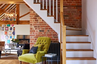 The staircase at The Pheasant, Ledbury