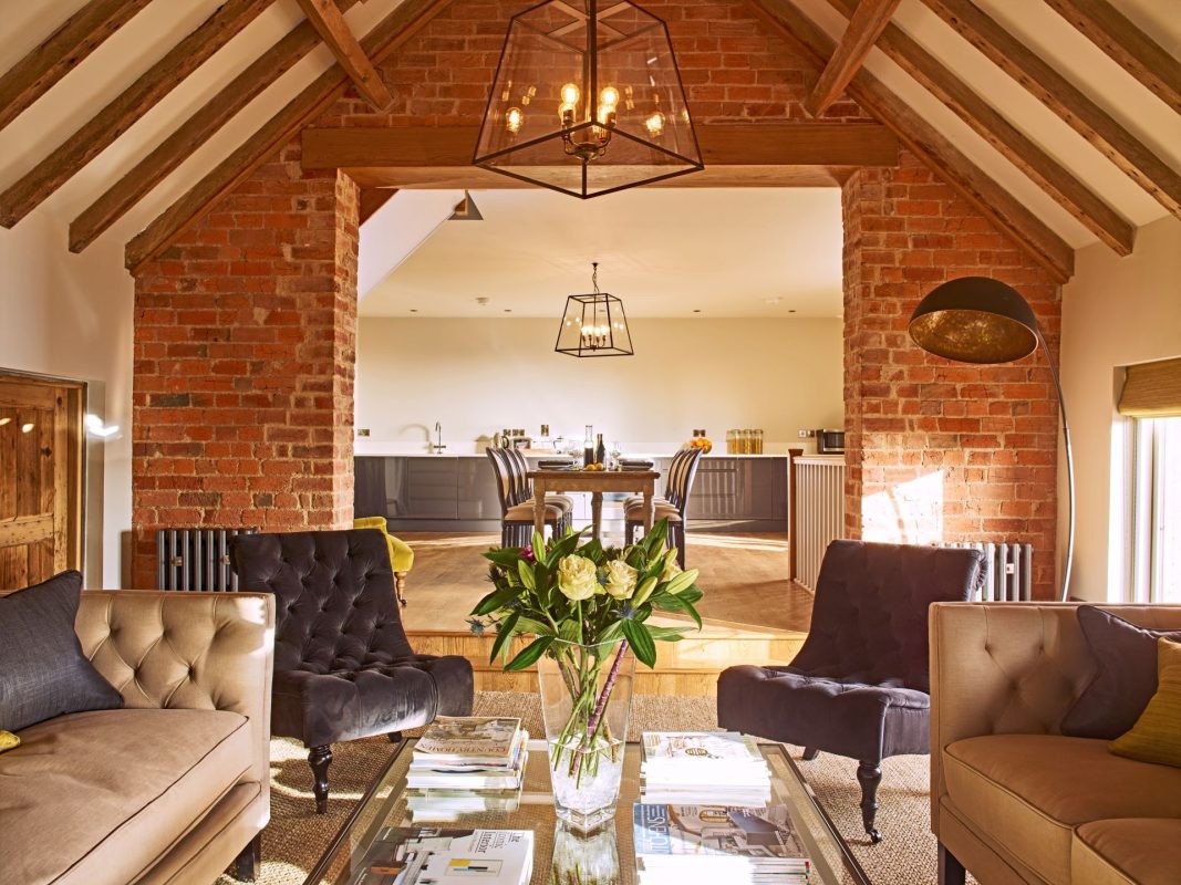 A sitting room at Turtle Dove Retreat, Herefordshire