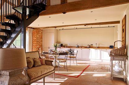 A kitchen at Turtle Dove Retreat, Herefordshire