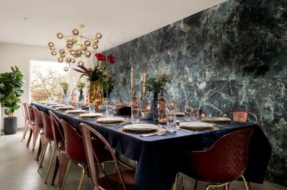 The dining table at Sunset Retreat, Kent