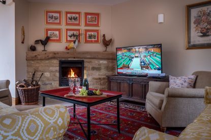 The sitting room at Warren Cottage, Kingham, Cotswolds