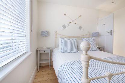 A king size bedroom at Y Wenffrwd, Abersoch