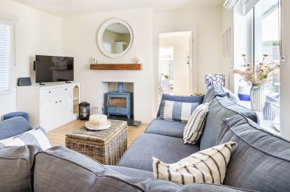 The living room at Y Wenffrwd, Abersoch