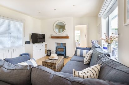 The living room at Y Wenffrwd, Abersoch