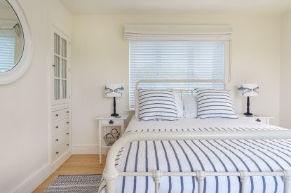 A king size bedroom at Y Wenffrwd, Abersoch