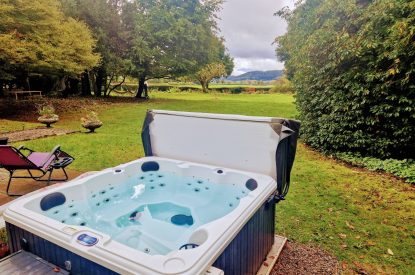 The hot tub at Wye Valley Manor, Ross on Wye