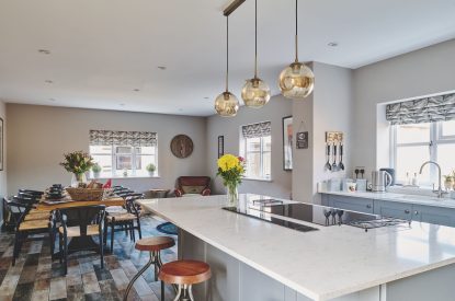 The kitchen diner at Sandy Hill Farm, Staffordshire